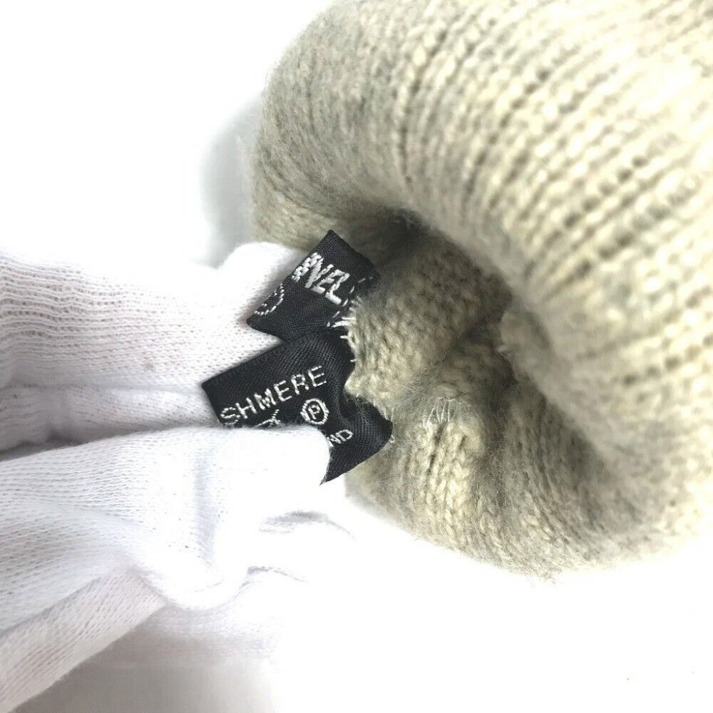 Authentic CHANEL CC CC Mark Glove gloves Cashmere BeigeBased - Picture 5 of 5